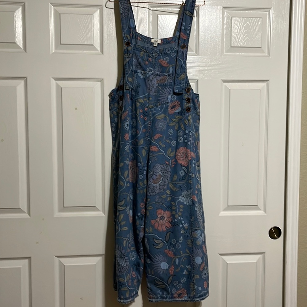 Artist floral overalls